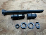 1941-1957 Harley Davidson Kncuklehead Panhead Parkerized Hex Rear Axle Kit. Fixed Price $149.99.