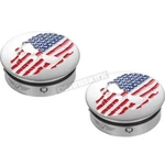 Figurati Designs Multicolor Flag Custom Swingarm Covers- FD24-AFSKULL-SS. Fixed Price $99.95.