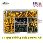 Gold Fairing Bolt Screws Kit Fit For Suzuki GSF600/1250 RGV250 BK400 RG500. Fixed Price $28.88.