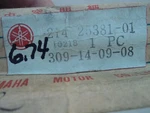Yamaha 214-25381-01-00 N.o.s. Rear Axle '68-'70 DT-1. Fixed Price $48.00.
