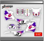 Yamaha PW50 Graphics Kit Decals Year 1990 - 2024 Retro Pink Mini Plates Incl. Fixed Price $64.99.