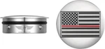 Figurati Designs Swingarm Pivot Cover Stainless Steel With Red FD73-AFRL-SS. Fixed Price $106.95.