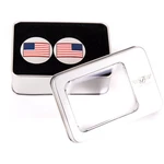 Figurati Designs Silver American Flag Custom Swingarm Covers FD20-AF-SS. Fixed Price $99.95.