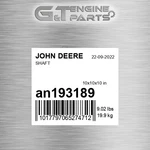 AN193189 Shaft Fits John Deere (surplus Open Box). Fixed Price $408.23.
