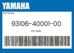 Yamaha Genuine Oil Seal 93106-40001-00. Fixed Price $12.01.