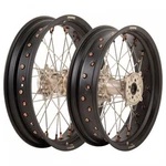 Tusk Impact Supermoto Complete Front And Rear Wheel Set 17 X 3.50 Matte Black. Fixed Price $896.06.