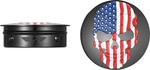 Figurati Designs FD25-AFSKULL-BK Swingarm Pivot Cover-black W/ American Flag. Fixed Price $49.98.