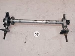 1985 Yamaha FZ750 Rear Axle, Adjusters, Spacers Hardware #1AE-25381-00-00. Fixed Price $50.00.