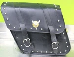 SB703 Willie And Max Throw Over Slant Leather Saddle Bags - Used. Fixed Price $44.95.